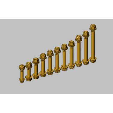 GEISER PERFORMANCE POLARIS PRO R FULL SUSPENSION 12 POINT BOLT KIT