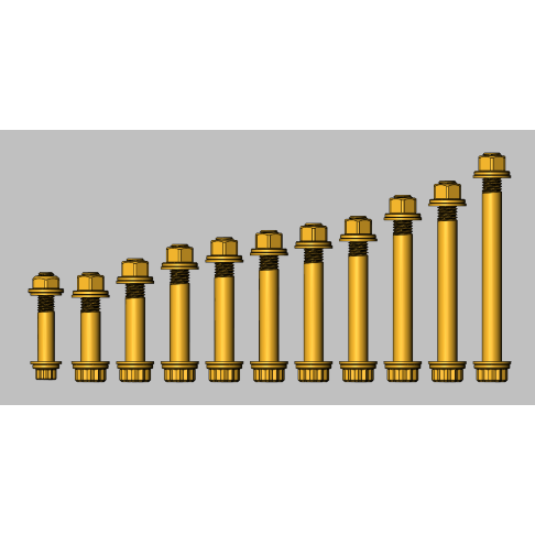 GEISER PERFORMANCE POLARIS PRO R FULL SUSPENSION 12 POINT BOLT KIT