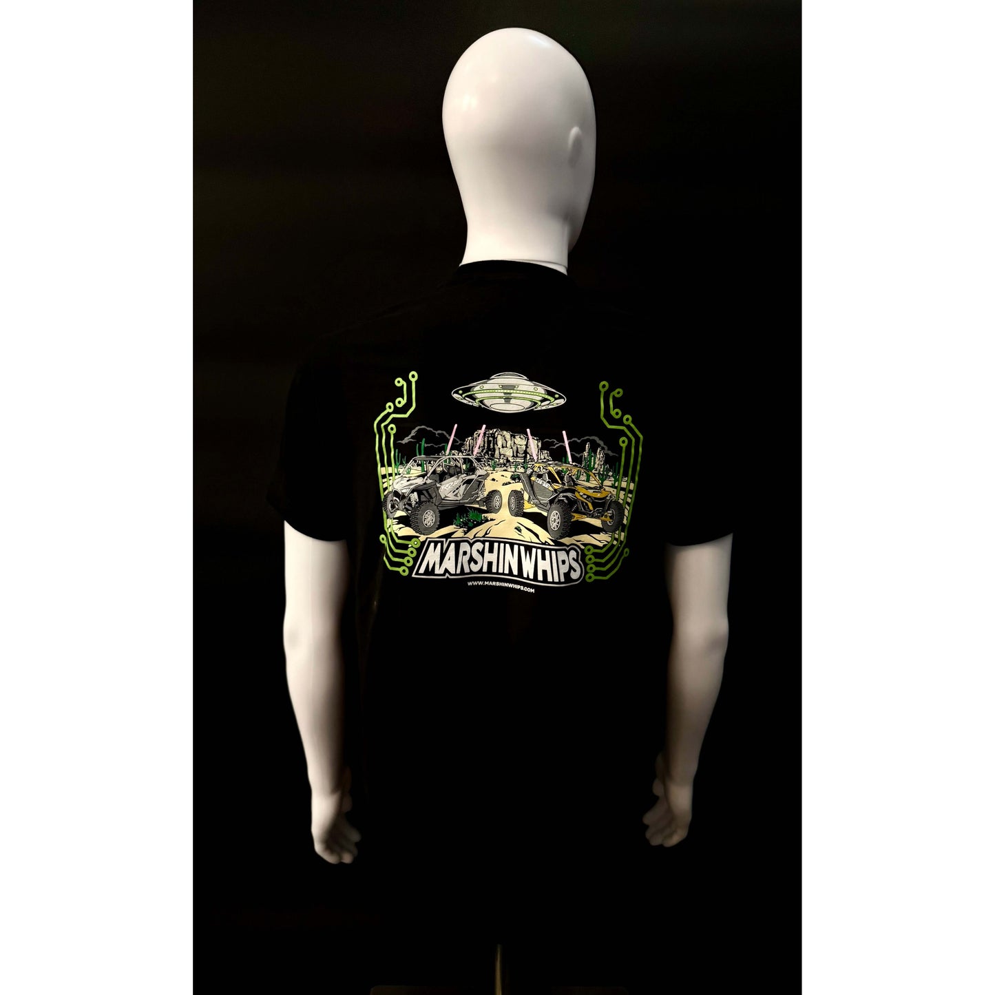 Marshin Whips Black & Green UFO T-Shirt