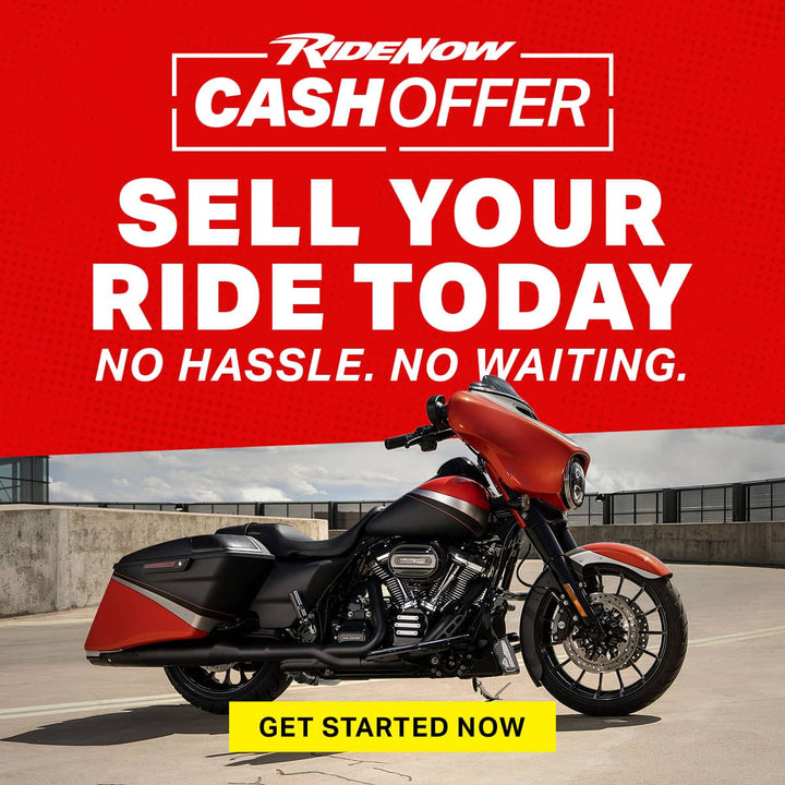 RideNow Cash Offer Post with Harley Davidson bike