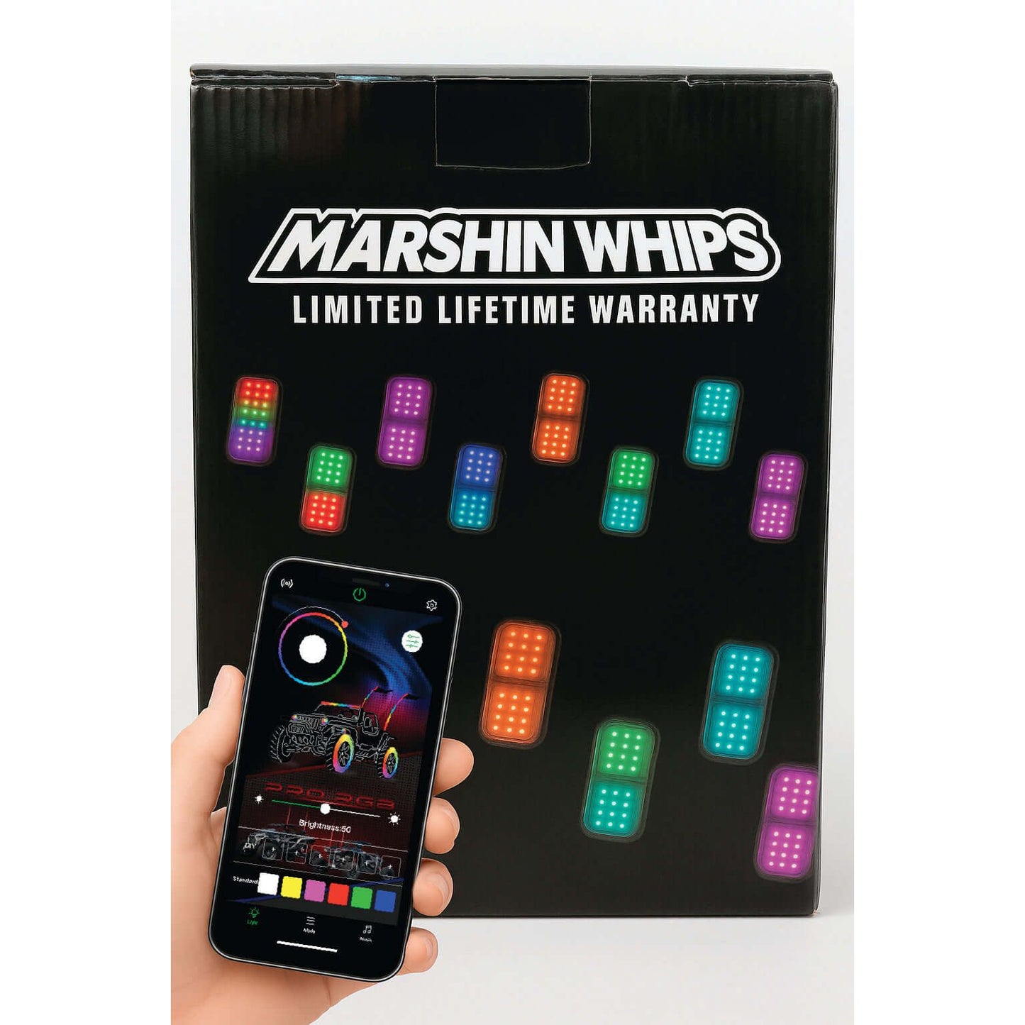 Marshin Whips Rosewell X-2 Billet Rocklights x8 (Kit)