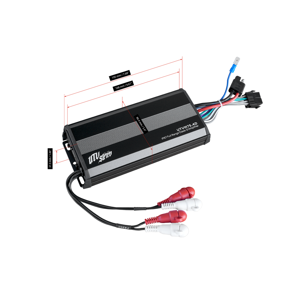 
                      
                        M-Series 600W 4-Channel Amplifier | UTVM-75.4D
                      
                    