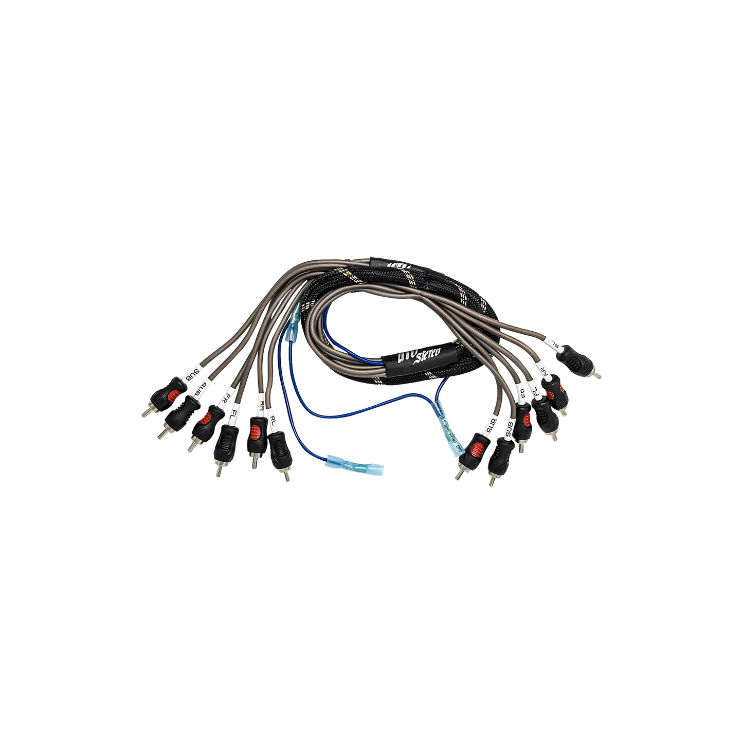 UTV Stereo 6-Channel RCA Harness - Front, Rear, Subwoofer, + Remote | UTVS-HRN-RCA-3