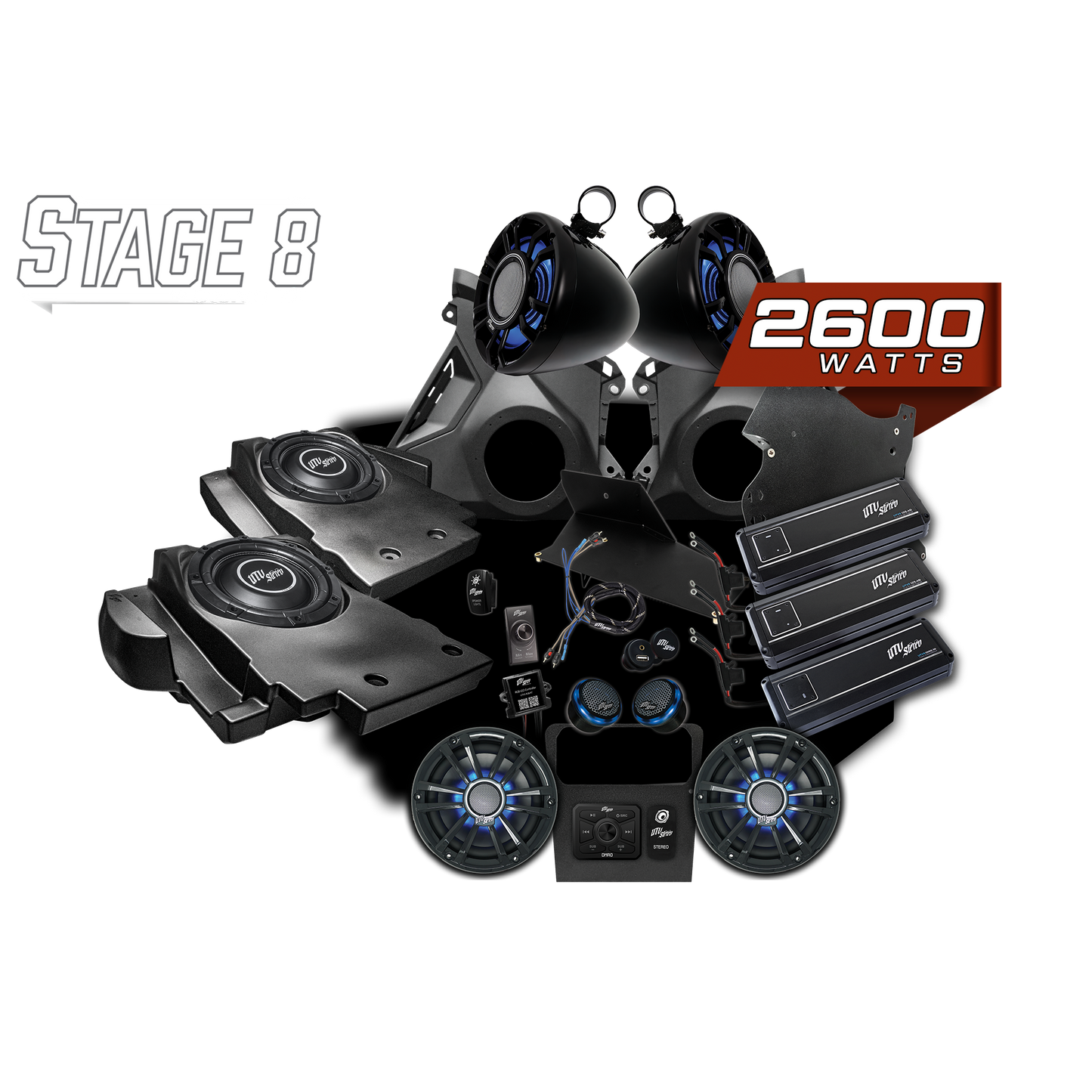 Can-Am® Maverick R Signature Series Stage 8 Stereo Kit | UTVS-R-S8-S