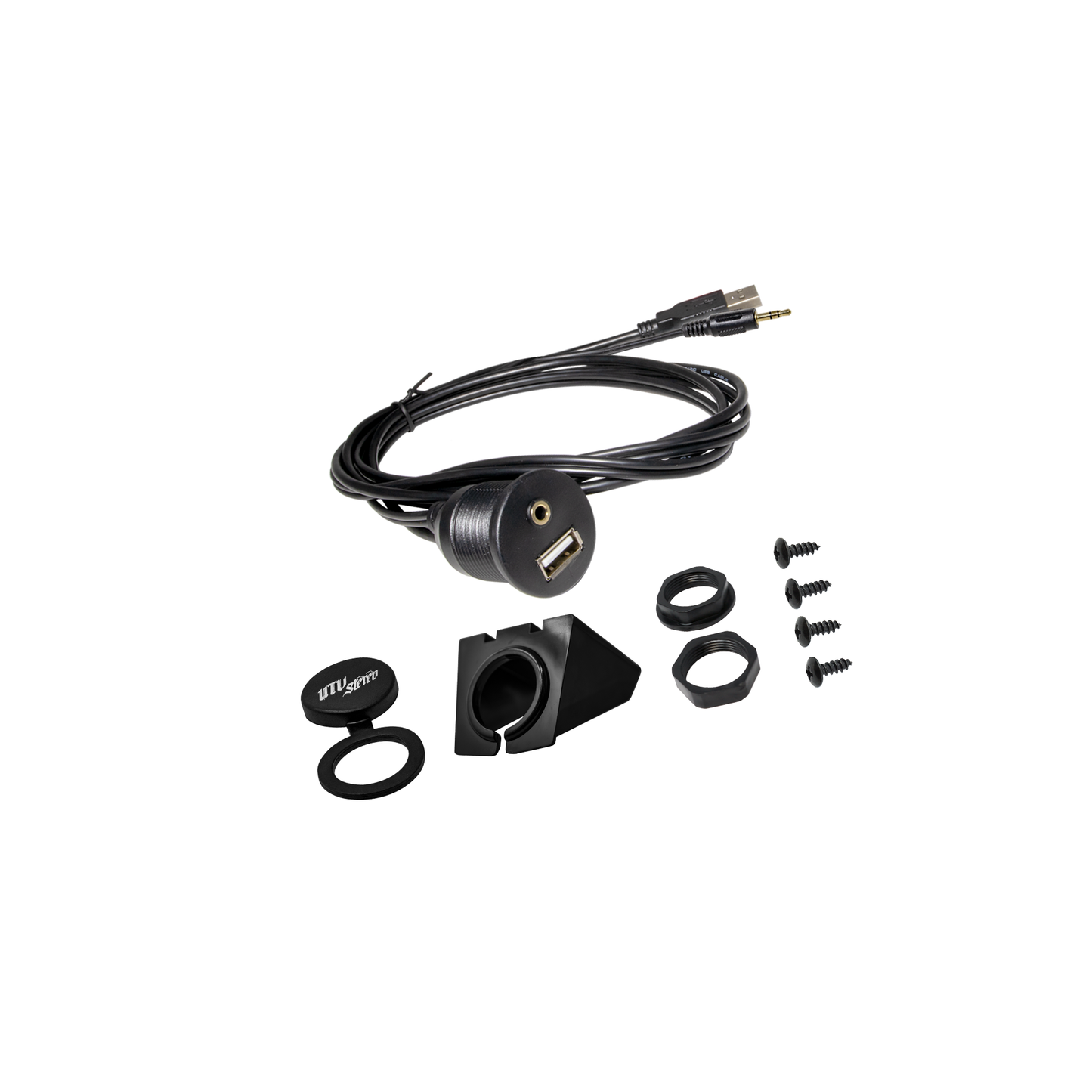 USB & Auxiliary Flush Mount Adapter for Source Units | UTVS-USB/AUX-FLMT