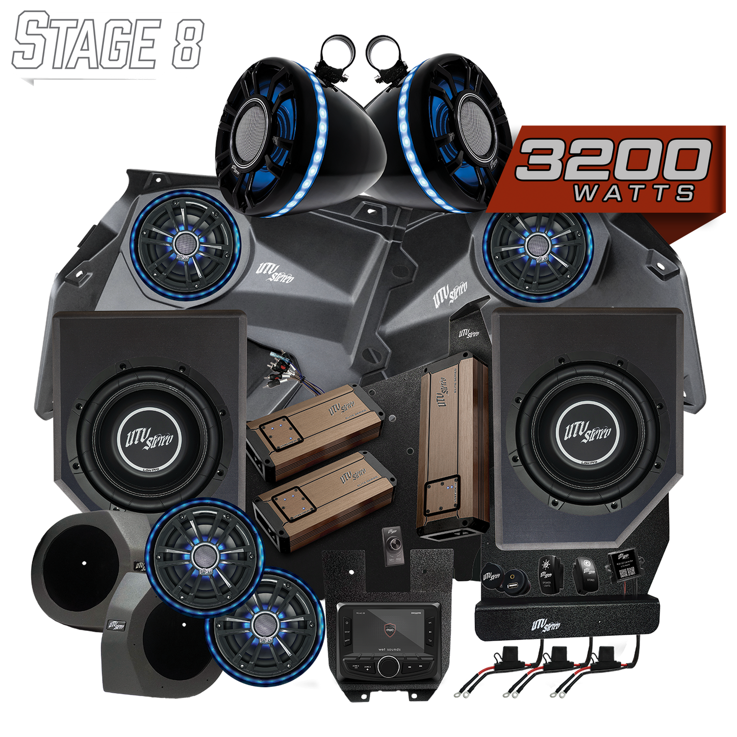 Can-Am® X3 Elite Series Stage 8 Stereo Kit | UTVS-X3-S8-E