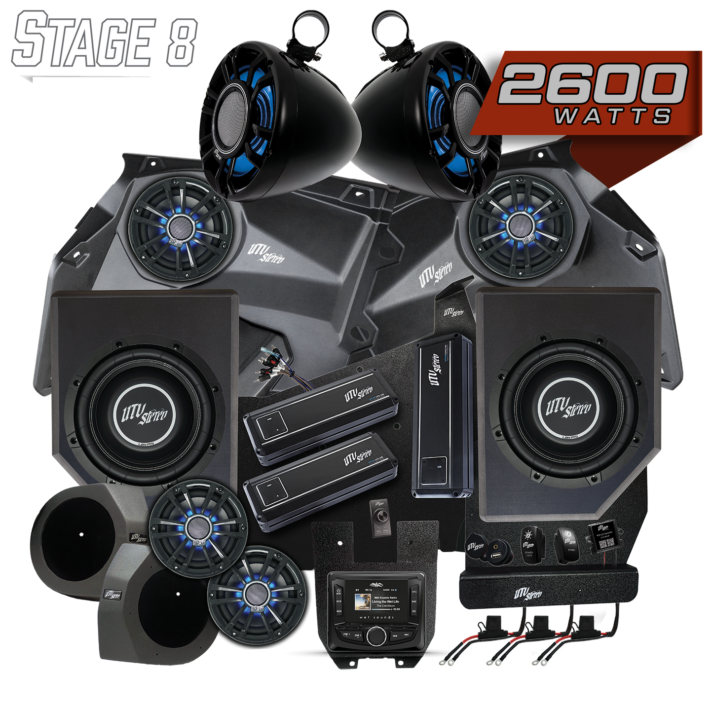 Can-Am® X3 Signature Series Stage 8 Stereo Kit | UTVS-X3-S8-S