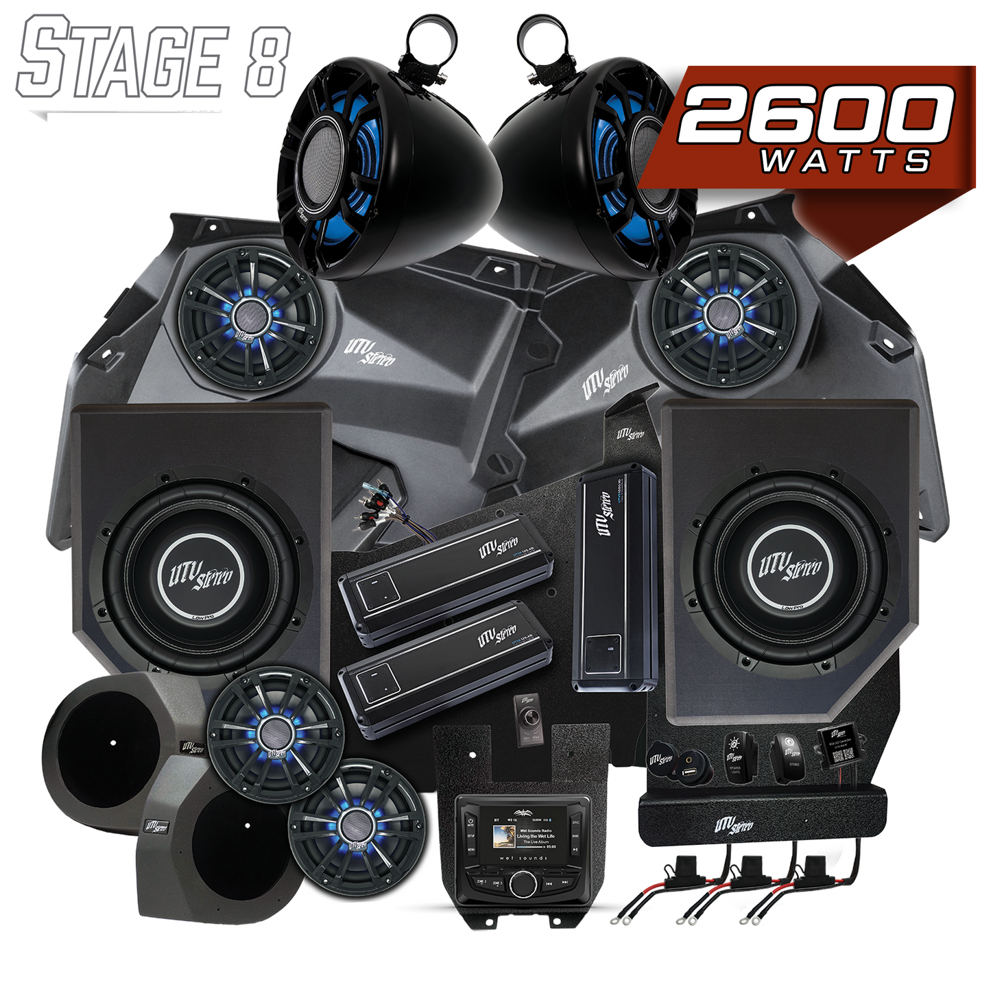 Can-Am® X3 Signature Series Stage 8 Stereo Kit | UTVS-X3-S8-S