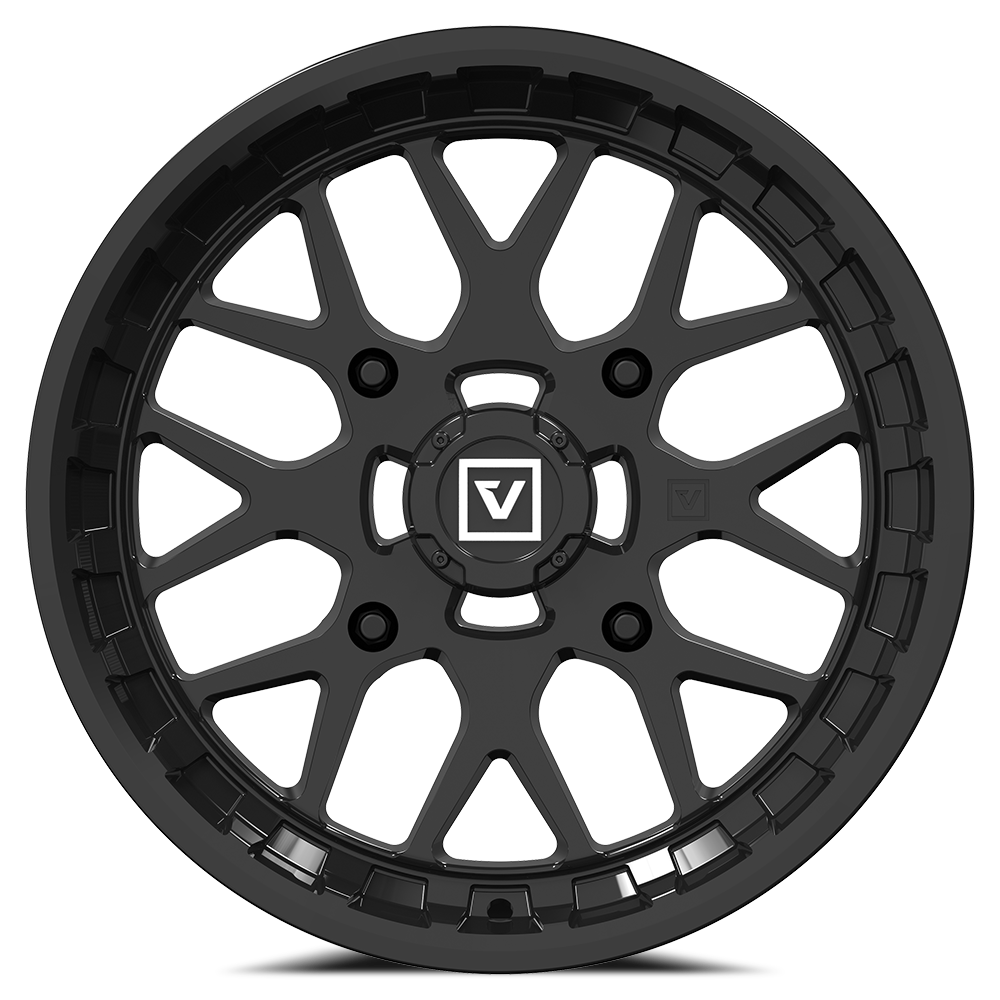 V03 14X7 +25MM 4X110 GLOSS BLACK