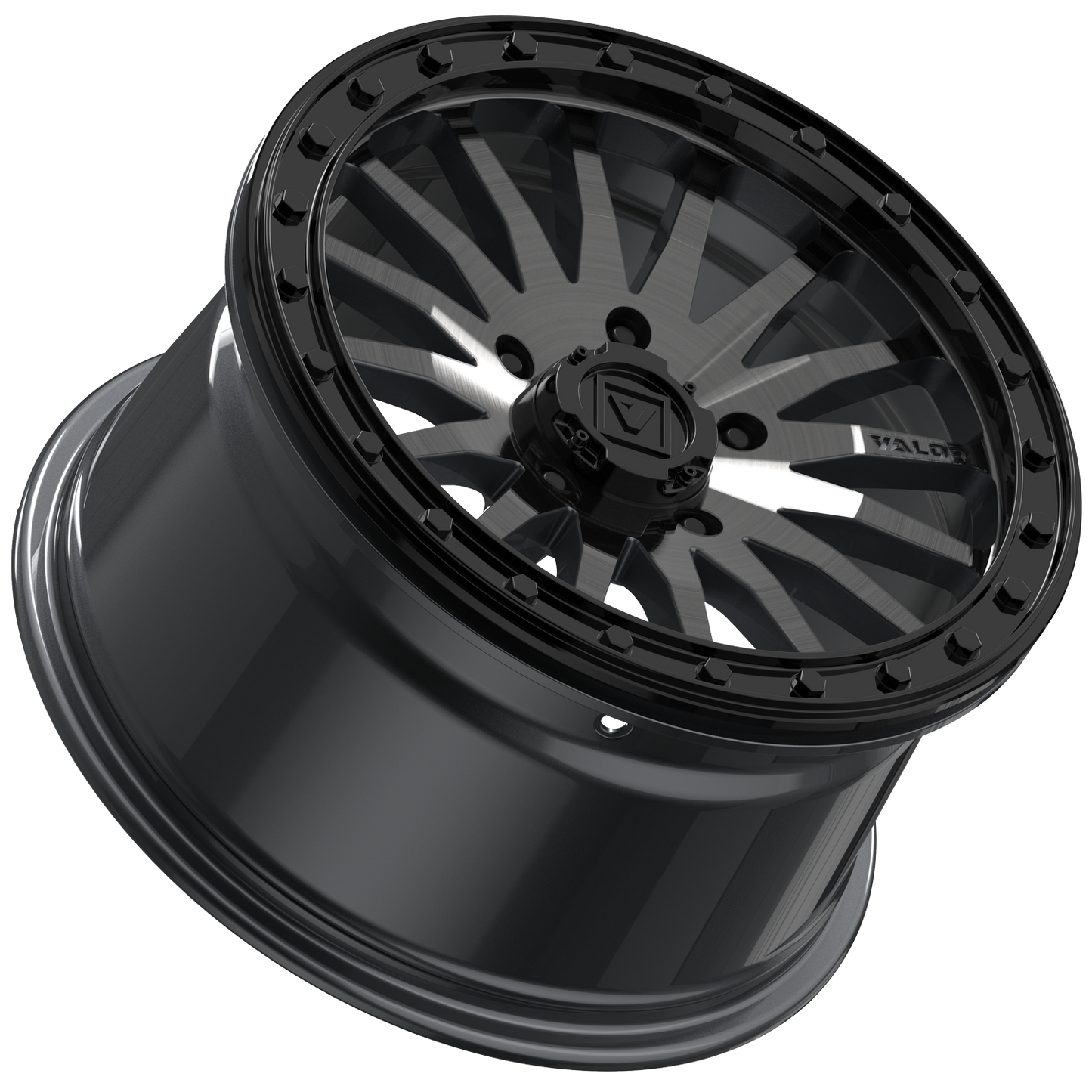 Tango on 15x8 V06 BG UTV Wheel and Tire Kit - Valor Offroad