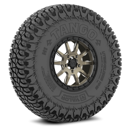 Tango on 15x7 V15 Bronze UTV Wheel and Tire Kit - Valor Offroad