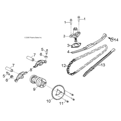 Polaris ATV Chain Tensioner, Genuine OEM Part 0453437, Qty 1