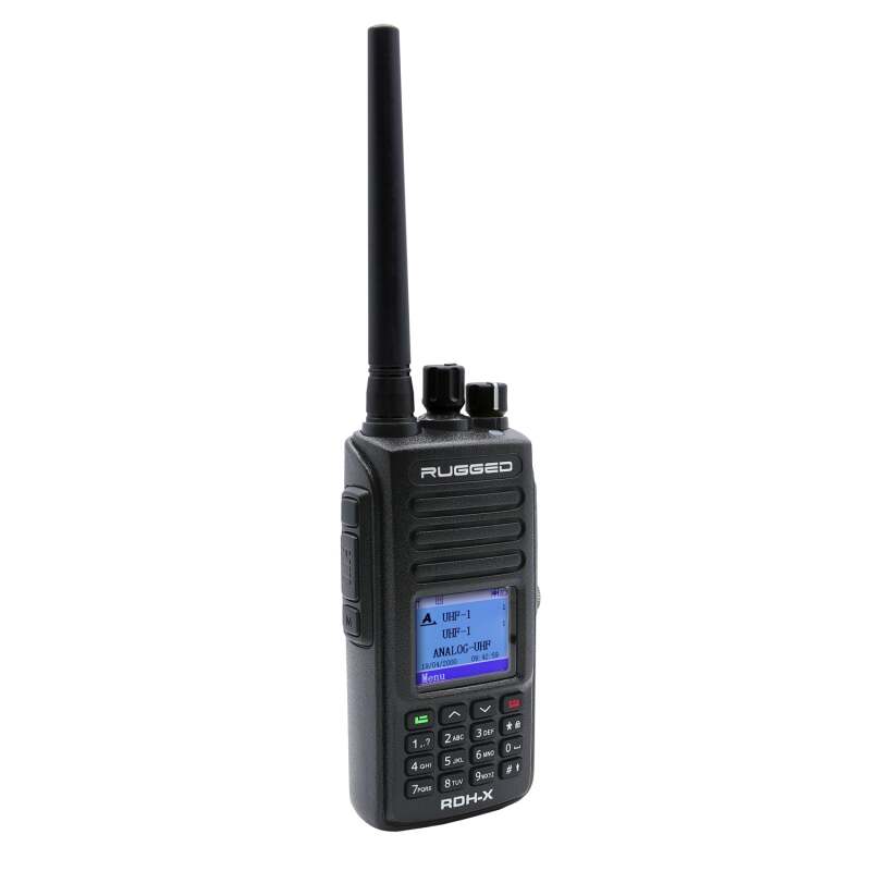 Rugged Radios WATERPROOF - Rugged RDH-X - Bus Band 2-Way Radio - Digital and Analog / Black