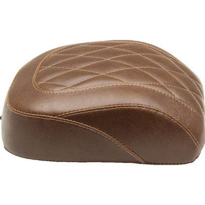 Mustang 08-21 Harley Wide Tripper FL Touring Passenger Seat w/Grey Diamond Stitch - Black