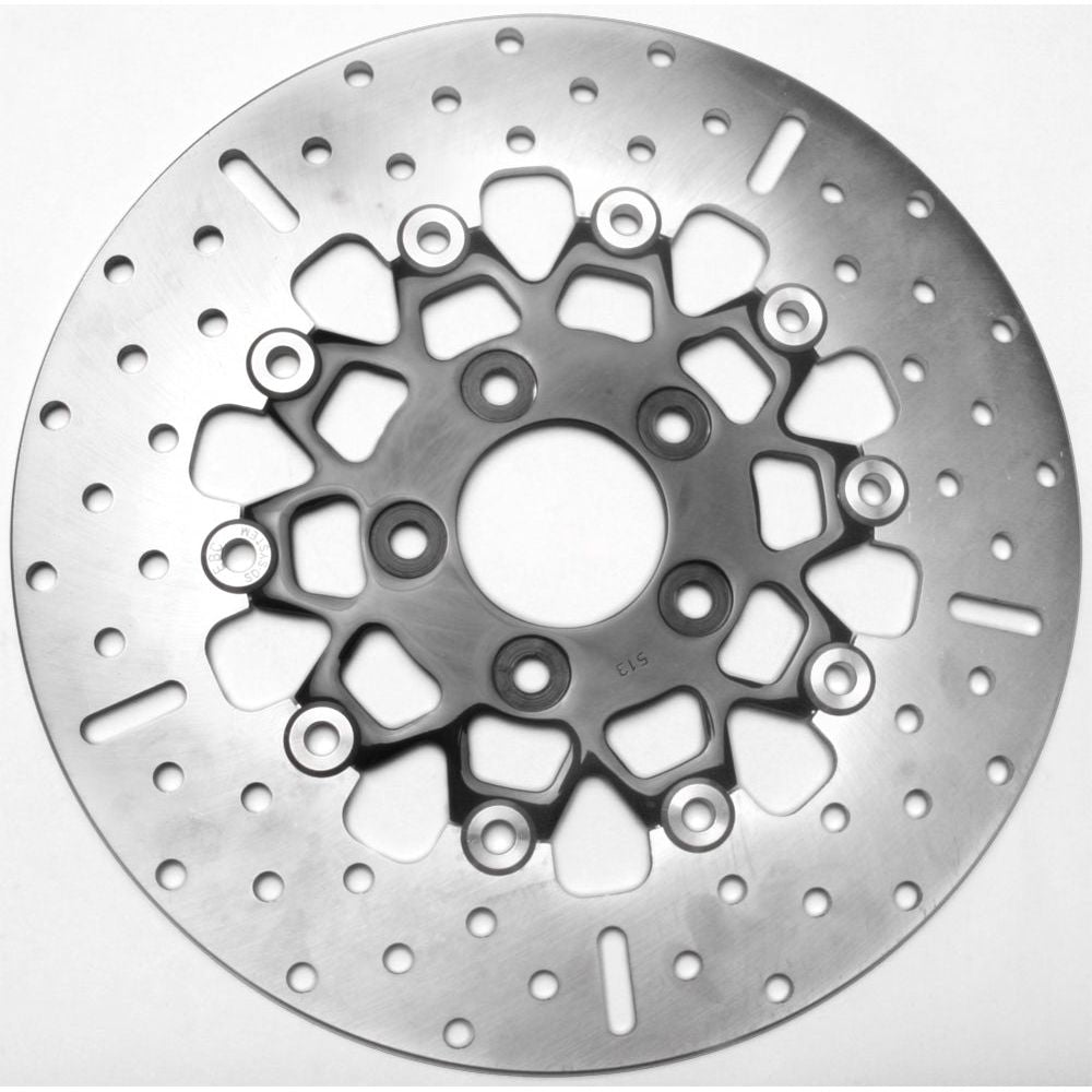 V Twin Street Rotor Rsd020blk Floating Chrome/Black