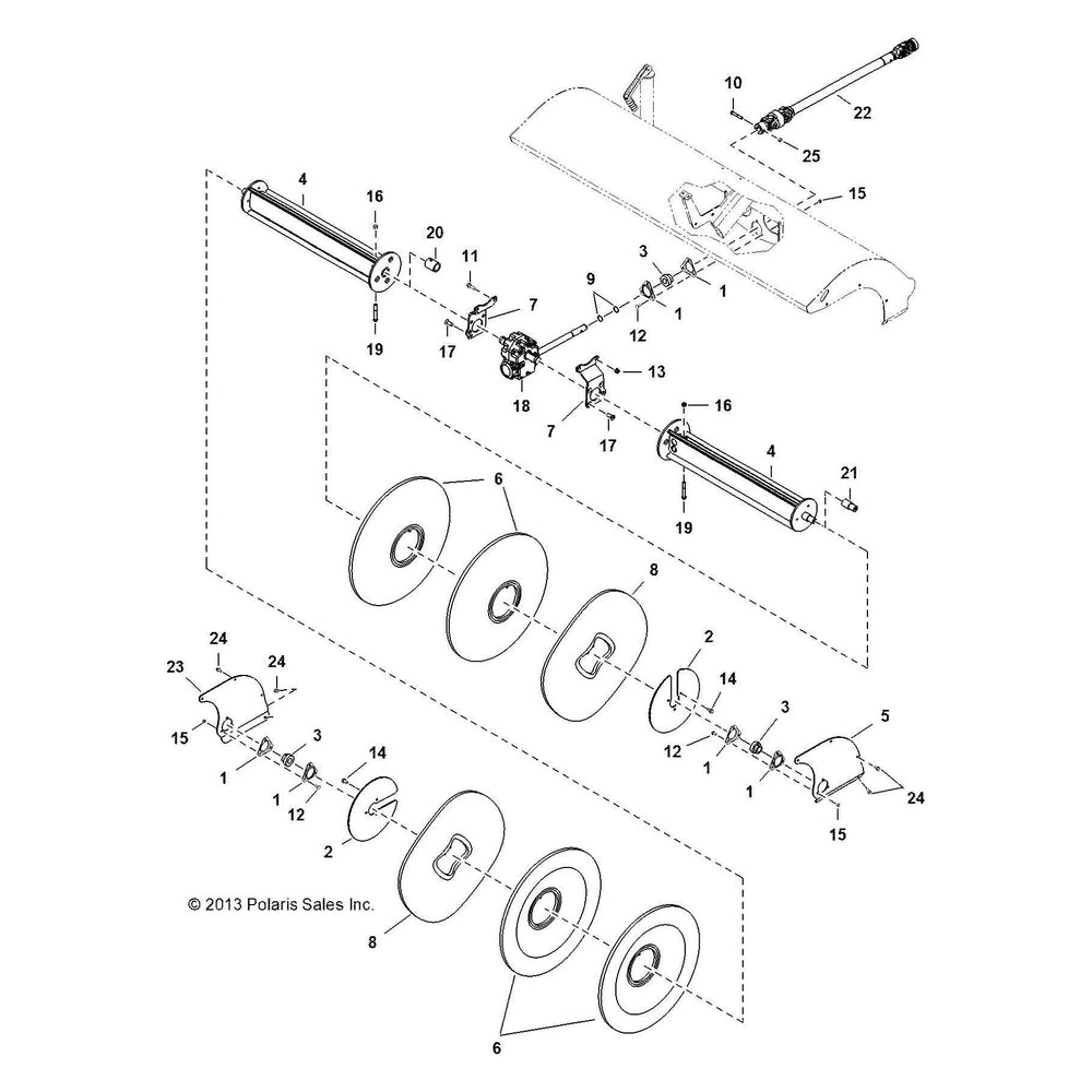 Polaris Off Road Mount, Bearing, LH, Genuine OEM Part 3120458, Qty 1