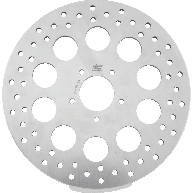 Twin Power 08-13 FLH FLT 08-16 FLHR 06-17 Dyna Front 11.8in Rotor Solid With Holes Stainless