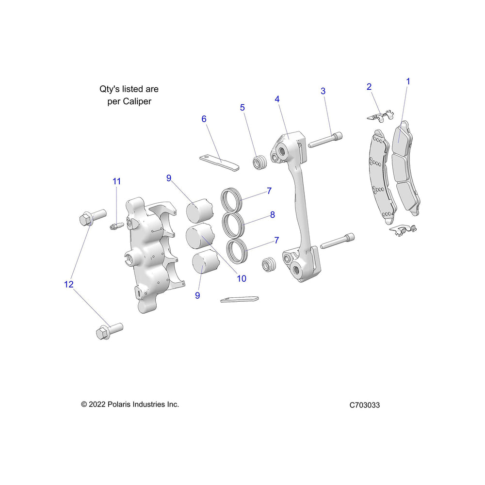 
                      
                        Polaris RZR Brake Pad Wear Clip, Genuine OEM Part 5266374, Qty 1
                      
                    