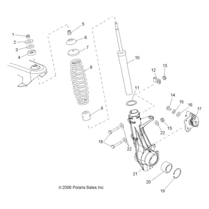 Polaris Ranger Compression Spring 13.85in, Medium Gloss Black, Genuine OEM Part 7043094-067, Qty 1