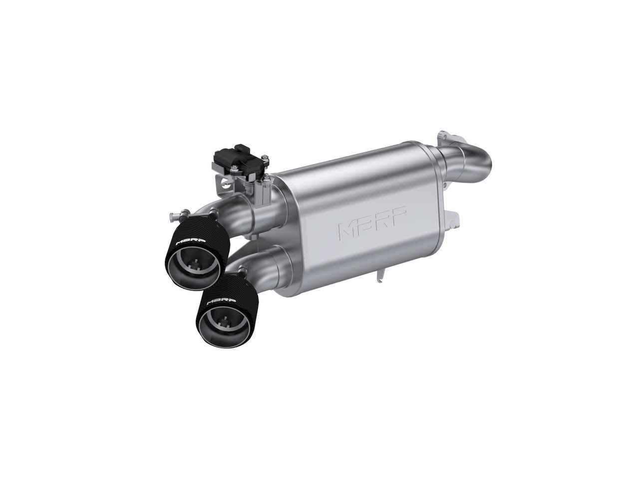 Dual Stacked Slip On System W/ Active Exhaust Cf Tip