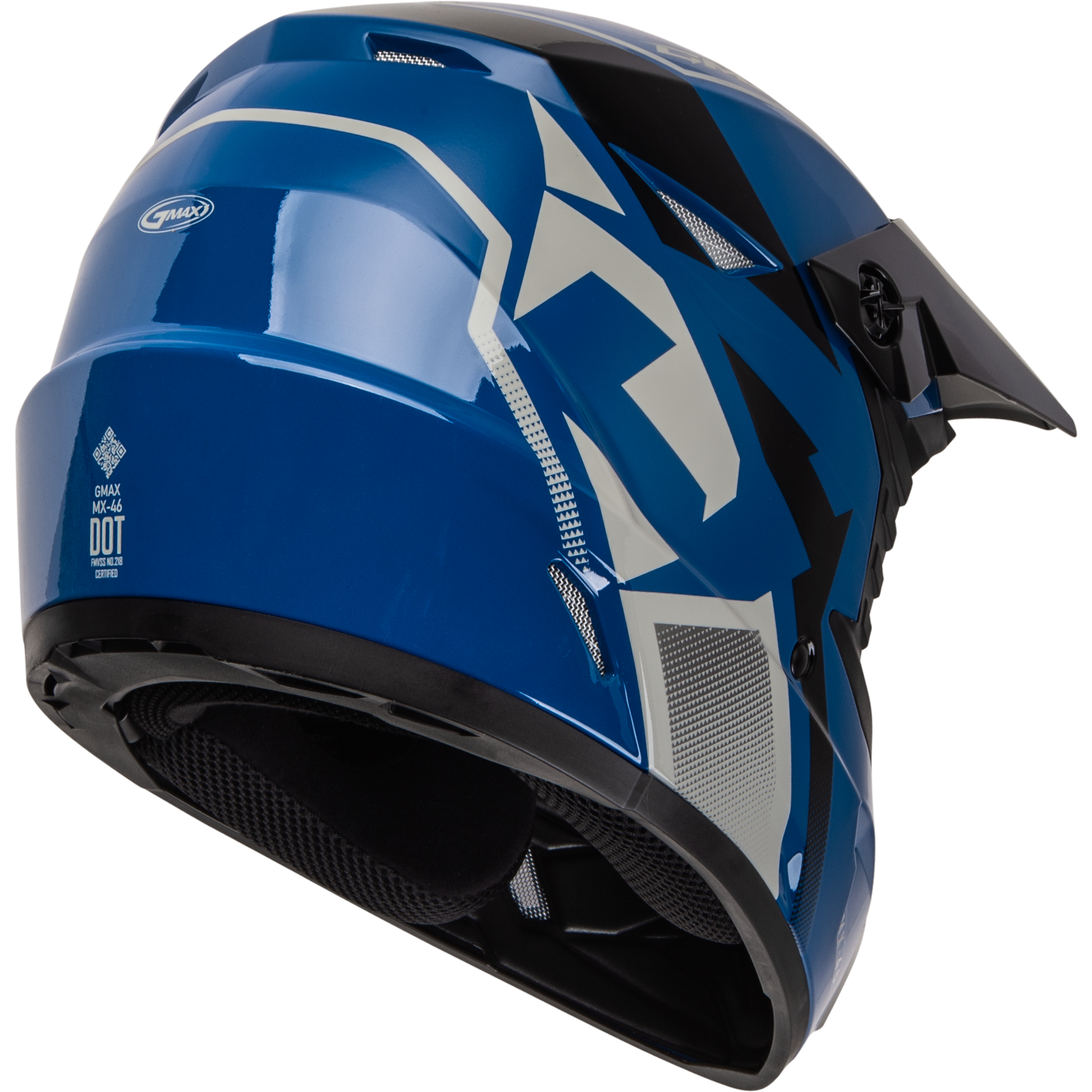 Mx 46 Compound Helmet Blue/Black/Grey Ym