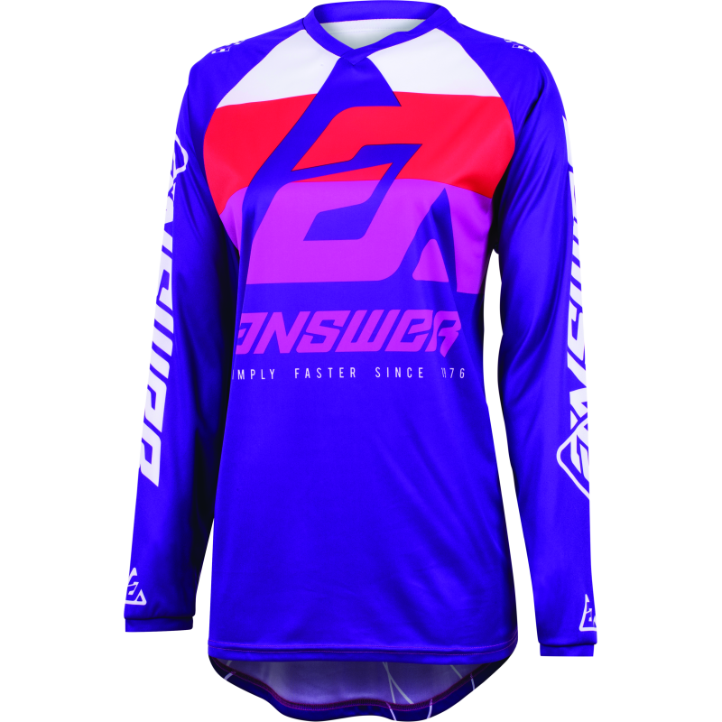 Answer 23 Syncron CC Jersey Purple/White/Red Womens - Large