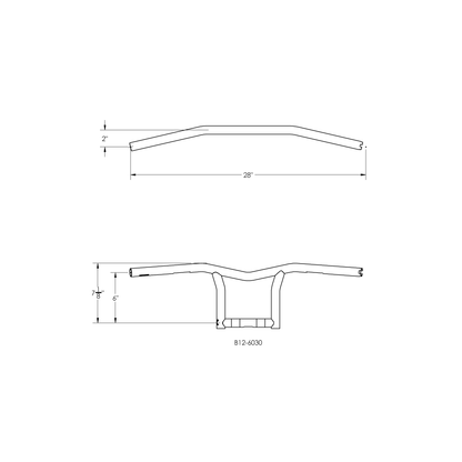 Sid 8" Bar 1" Tbw Black