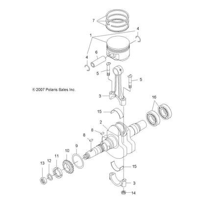 Polaris ATV Connecting Rod Assembly, Genuine OEM Part 3087239, Qty 1