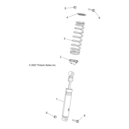Polaris ATV Spring, Orange Madness, Genuine OEM Part 7044539-589, Qty 1