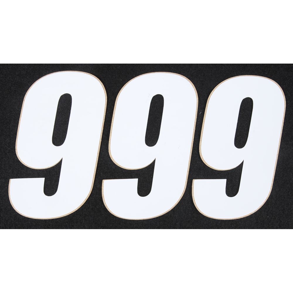 Number 9 White 4" 3/Pk