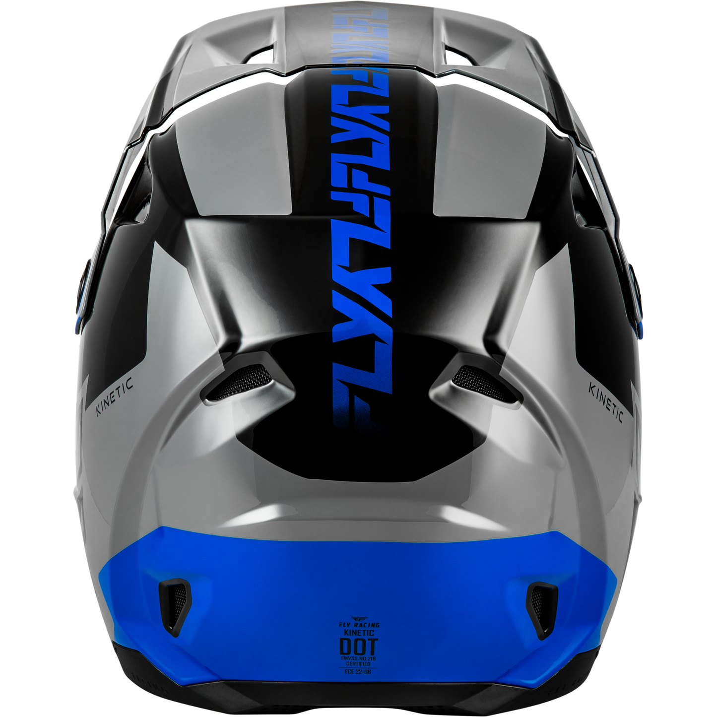 Kinetic Crest Helmet Grey/Black/Blue Md