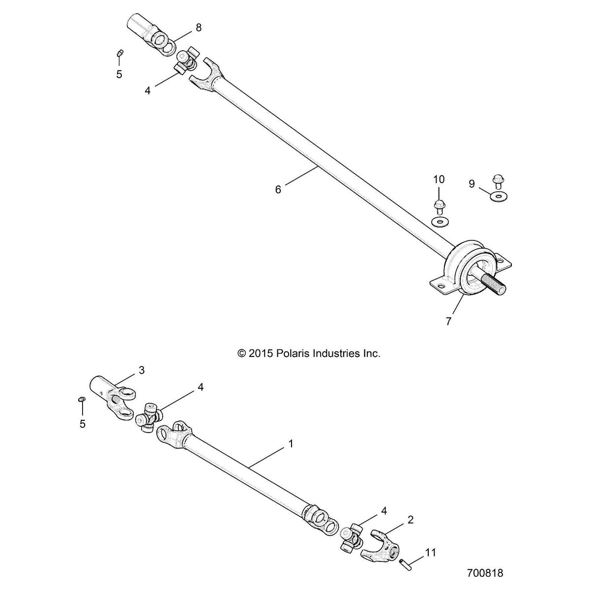 Polaris Ranger Skip Tooth Yoke, Genuine OEM Part 3235205, Qty 1