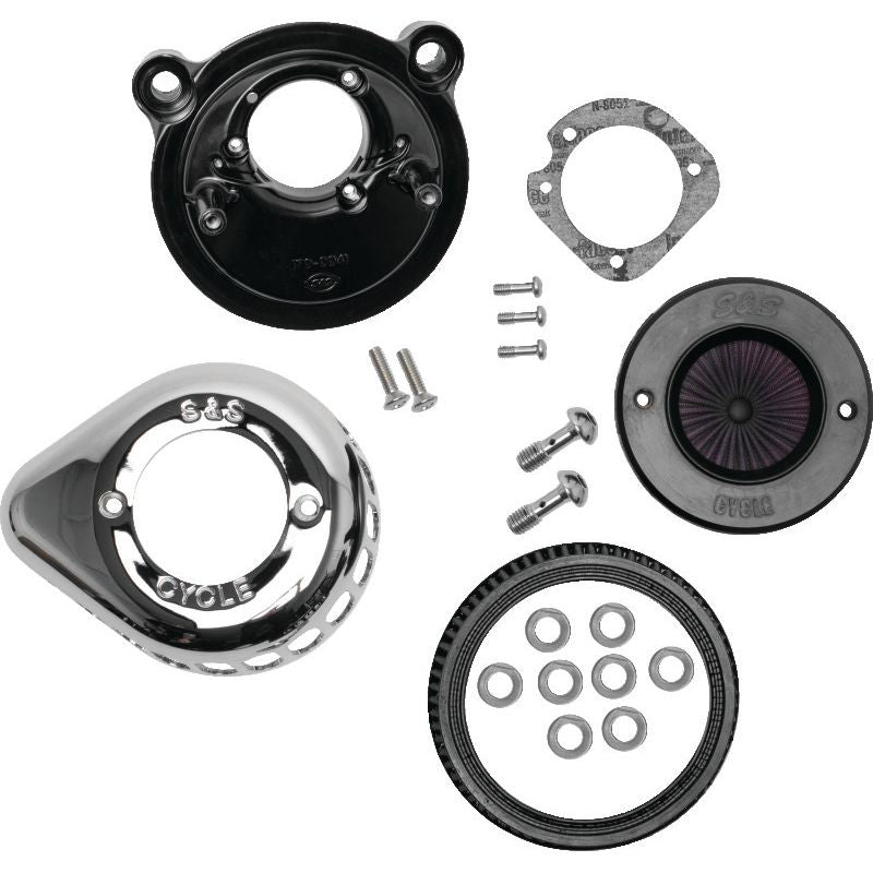 S&S Cycle 2007+ XL Models Stealth Air Stinger w/ Chrome Teardrop