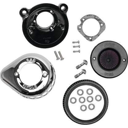 S&S Cycle 2007+ XL Models Stealth Air Stinger w/ Chrome Teardrop