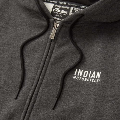 Indian Motorcycle Women's Charcoal Black Contrast Hoodie, Gray