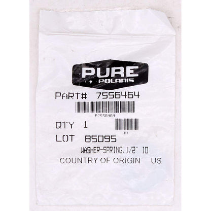 Polaris ATV Spring Washer, 1/2 in, Genuine OEM Part 7556464, Qty 1