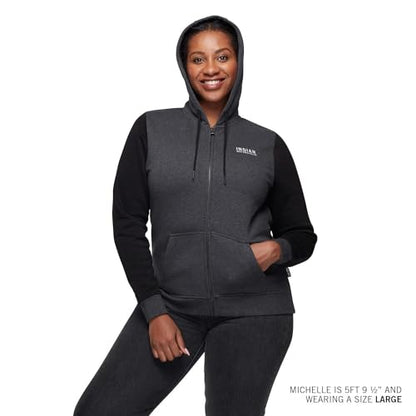 Indian Motorcycle Women's Charcoal Black Contrast Hoodie, Gray - 2XL - 283343212