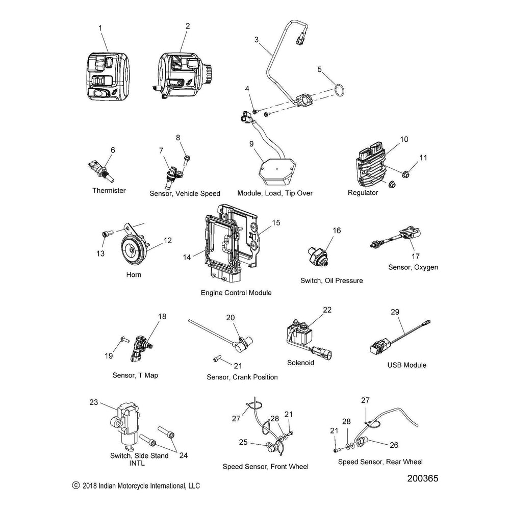 
                      
                        Indian Motorcycle Gear Indicator Switch, Genuine OEM Part 4013956, Qty 1
                      
                    