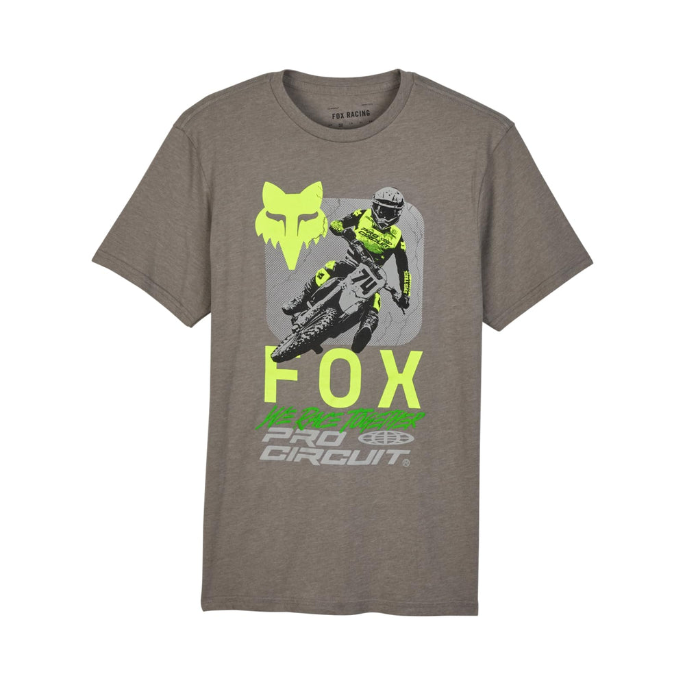 
                      
                        Fox Racing Men's Standard Fox X Pro Circuit Premium Short Sleeve Tee, Heather Graphite, Large
                      
                    