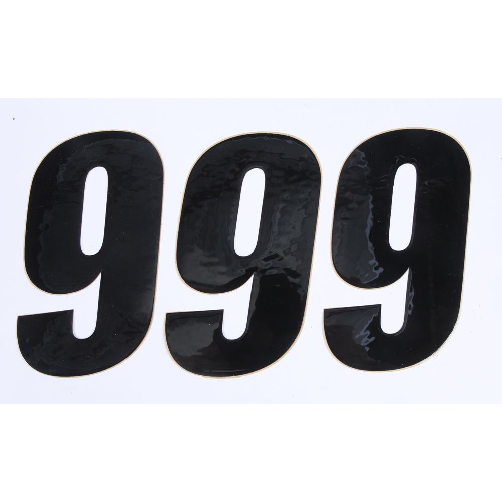 Number 9 Black 6" 3/Pk