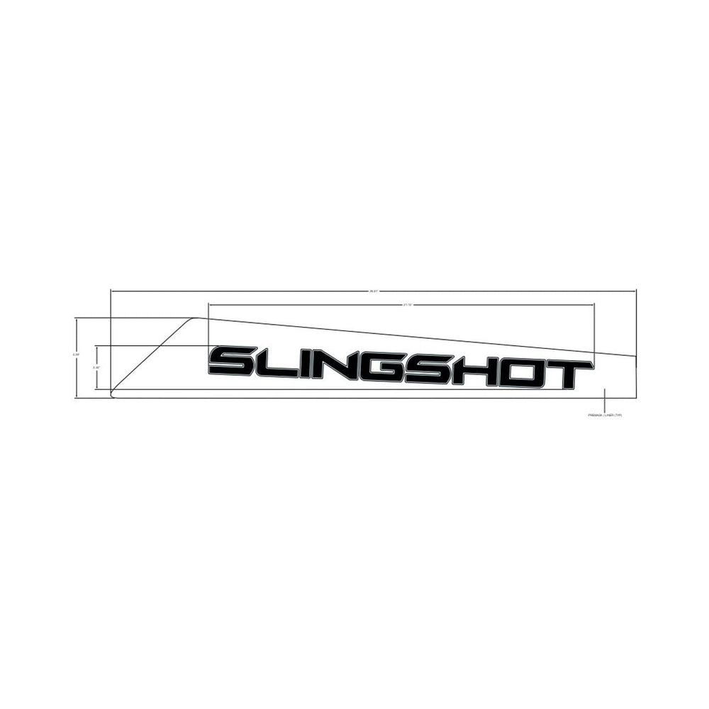 Polaris Slingshot DECAL-Hood,SLNG,LH,BLACK, Genuine OEM Part 7187351, Qty 1