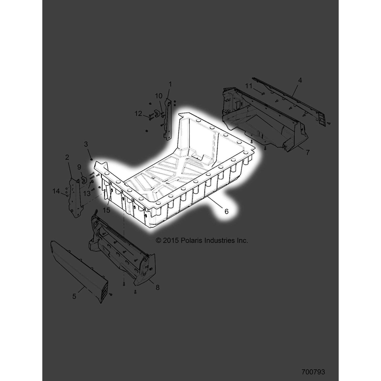 Polaris 2017-2020 General K Box Cargo 2207138 New Oem