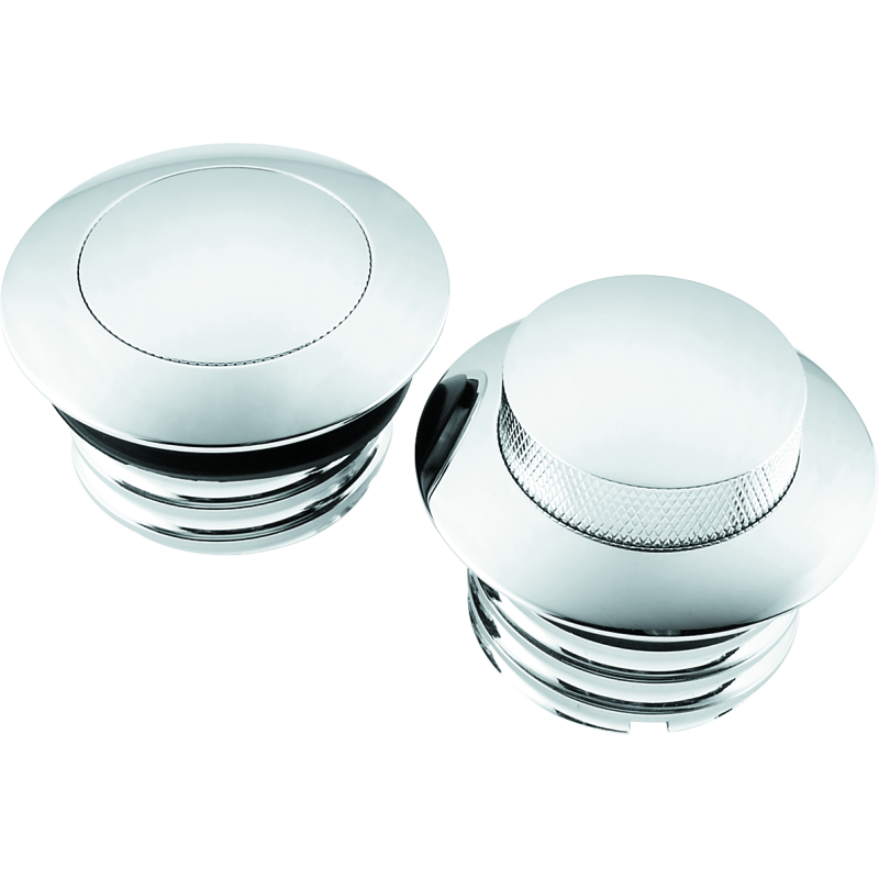 Bikers Choice 82 Up W/Dual Cap Chrome Pop Up Billet Gas CapSet