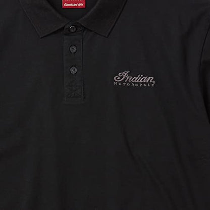 Indian Motorcycle Men's Indian Polo Shirt, Black - 2862753