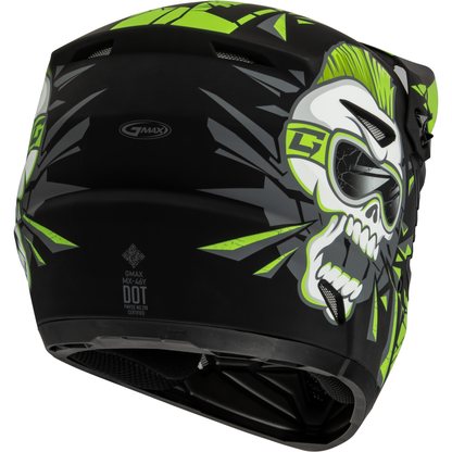 Youth Mx 46y Unstable Helmet Matte Black/Green Yl