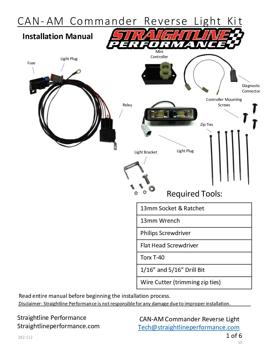 Smart Wire Reverse Light Kit Single Light Can