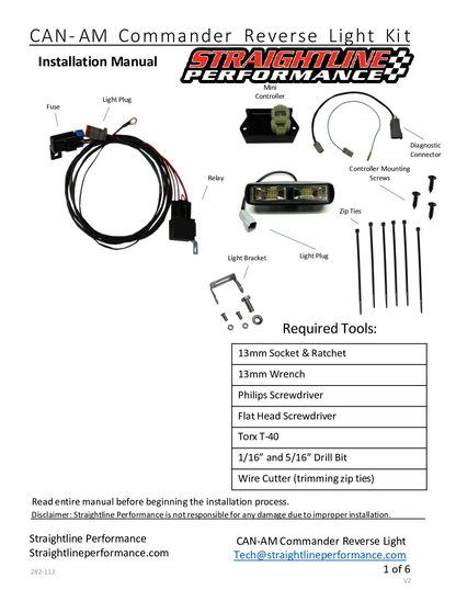 Smart Wire Reverse Light Kit Single Light Can