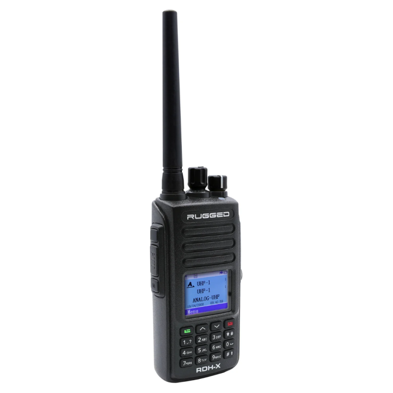 Rugged Radios WATERPROOF - Rugged RDH-X - Bus Band 2-Way Radio - Digital and Analog / Black