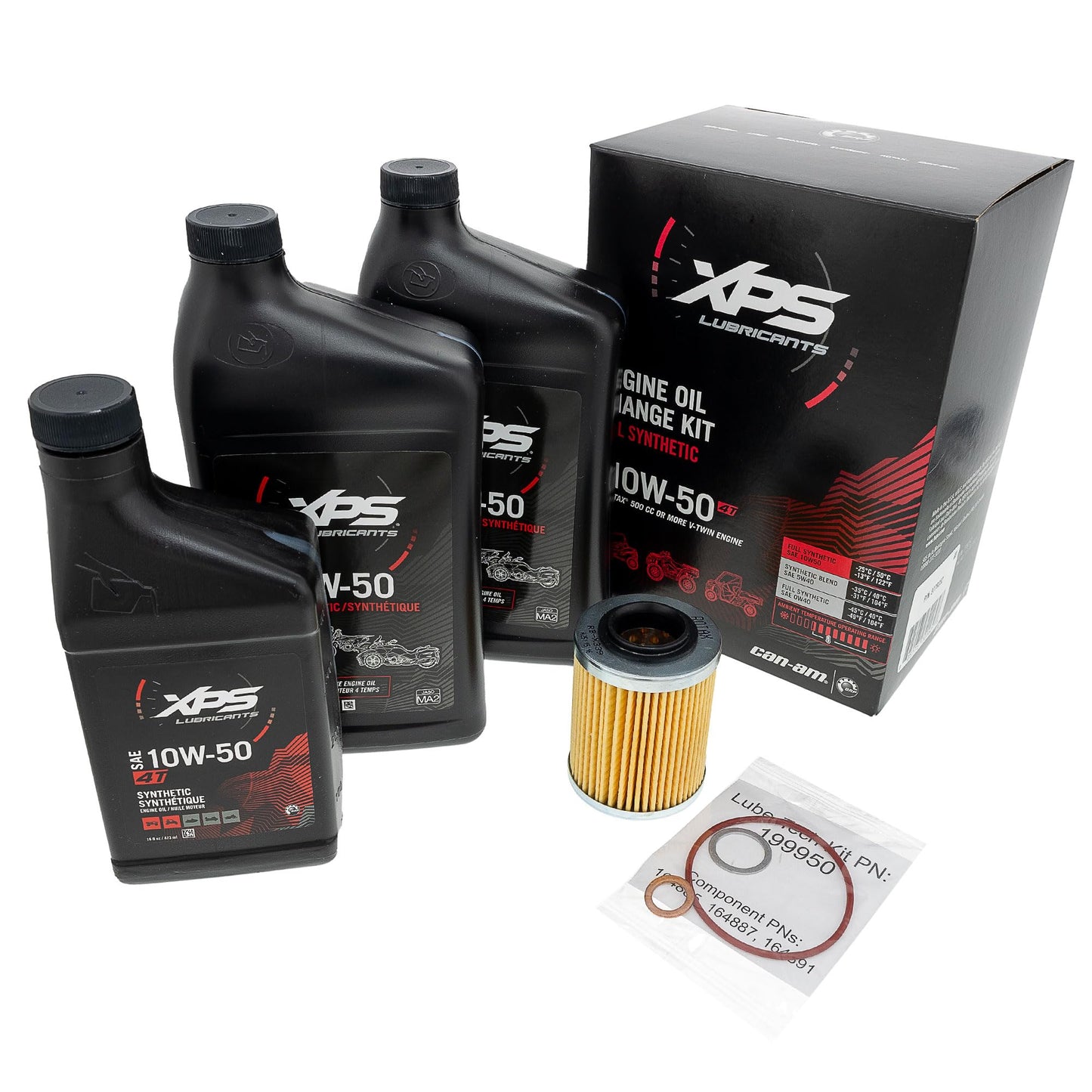 Can Am Maverick Commander Defender 10w50 full synthetic oil change kit #779252