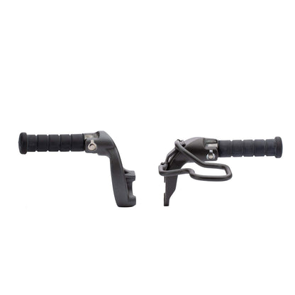 Indian Motorcycle Adjustable Passenger Foot Pegs for All Scout, Scout Bobber, Scout Sixty and Scout Rogue Models, Grooved Rubber Grips, 2-Up Riding, Comfort, Pair, Titanium - 2882251-650